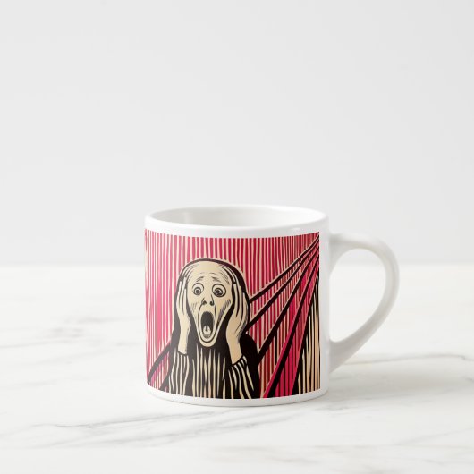 Der optische Täuschungsstil von Scream MUNCH BAUHA Espressotasse (Rechts)