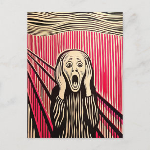 Der optische Täuschungsstil von Scream MUNCH BAUHA Postkarte