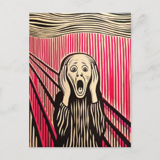 Der optische Täuschungsstil von Scream MUNCH BAUHA Postkarte