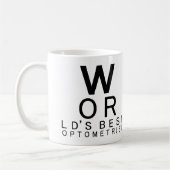 Der Optometriker-Geschenk-Kaffee-Tasse der Welt Kaffeetasse (Links)