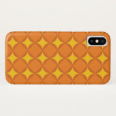 Der Orange 70er Jahre-Stilkreis Case-Mate iPhone Hülle (Rückseite (Horizontal))