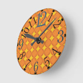 Der Orange 70er Jahre-Stilkreis Runde Wanduhr (Winkel)