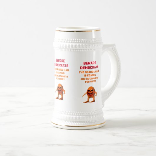 DER ORANGE BIERGLAS (VorderseiteRechts)