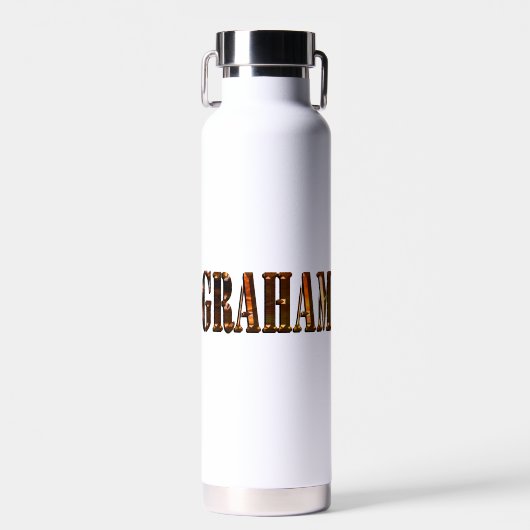 "Der Orange Dimension Name von Graham" Trinkflasche (Vorne)