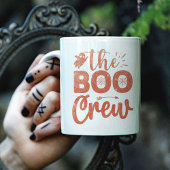 Der Orange-Glitzer der Boo-Crew Personalisiert Zweifarbige Tasse