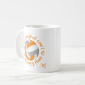 Der orange graue Volleyballplatz ist mein glücklic Kaffeetasse (Vorderseite Links)