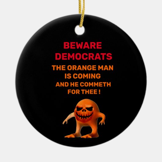 DER ORANGE KERAMIK ORNAMENT (Vorne)