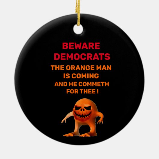 DER ORANGE KERAMIK ORNAMENT (Hinten)