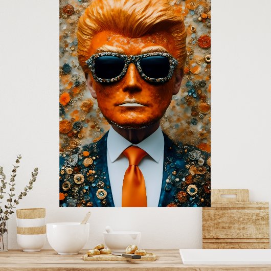 Der orange Mann Poster (Küche)