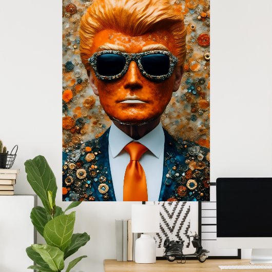 Der orange Mann Poster (Heimbüro)