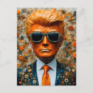 Der orange Mann Postkarte
