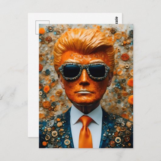 Der orange Mann Postkarte (Vorne/Hinten)
