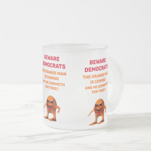 DER ORANGE MATTGLASTASSE (VorderseiteRechts)