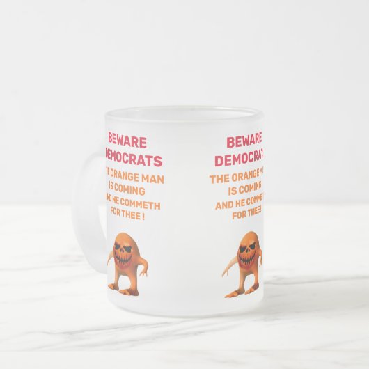 DER ORANGE MATTGLASTASSE (Vorderseite Links)