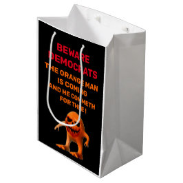 DER ORANGE MITTLERE GESCHENKTÜTE