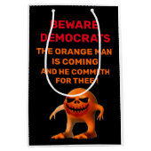 DER ORANGE MITTLERE GESCHENKTÜTE (Vorderseite)