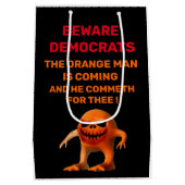 DER ORANGE MITTLERE GESCHENKTÜTE (Rückseite)