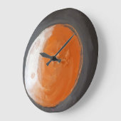 Der Orange Planet Große Wanduhr (Winkel)