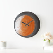Der Orange Planet Große Wanduhr (Zuhause)