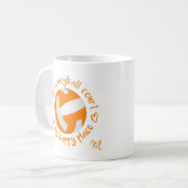 Der orange weiße Volleyballplatz ist mein glücklic Kaffeetasse (Vorderseite Links)