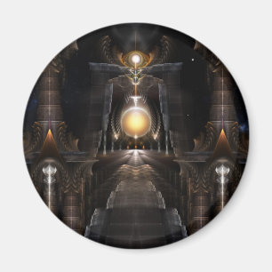 Der Orb des Fraktals Acrellis Art Magnet