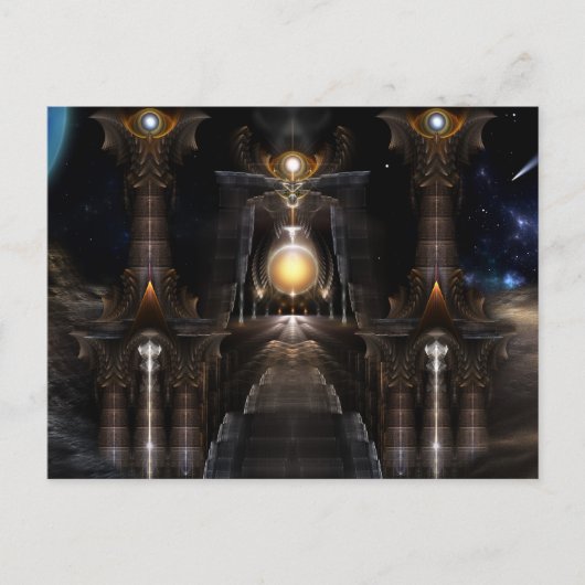 Der Orb des Fraktals Acrellis Art Postkarte (Vorderseite)