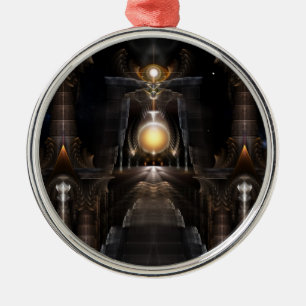 Der Orb des Fraktals Acrellis Art Premium Ornament Aus Metall