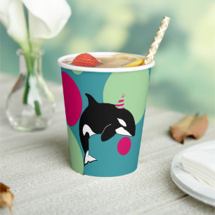 Der Orca Killer Whale zum Geburtstag Pappbecher