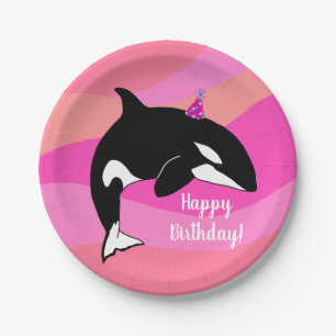 Der Orca Killer Whale zum Geburtstag Pappteller