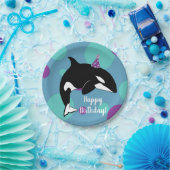 Der Orca Killer Whale zum Geburtstag Pappteller (Party)