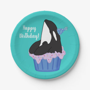 Der Orca Killer Whale zum Geburtstag Pappteller