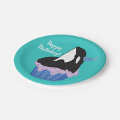Der Orca Killer Whale zum Geburtstag Pappteller (Schrägansicht)
