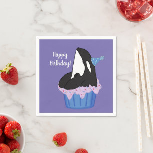 Der Orca Killer Whale zum Geburtstag von Napkins Serviette