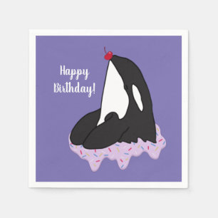 Der Orca Killer Whale zum Geburtstag von Napkins Serviette