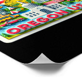 Der Oregon-Staat in den USA Poster (Ecke)