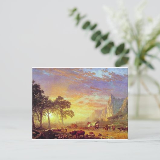 Der Oregon Trail - Albert Bierstadt Postkarte (Stehend Vorderseite)