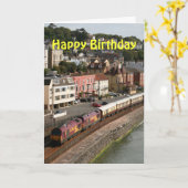 Der Orient Express zum Geburtstag Karte (Gelbe Blume)