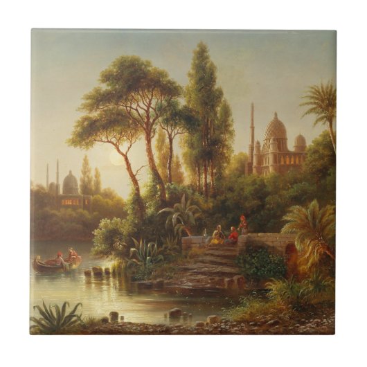 Der Orient im Abend Licht - Albert Rieger Fliese (Vorderseite)