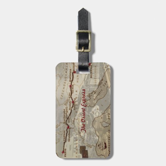 Der Orientexpress Gepäckanhänger (Vorderseite vertikal)