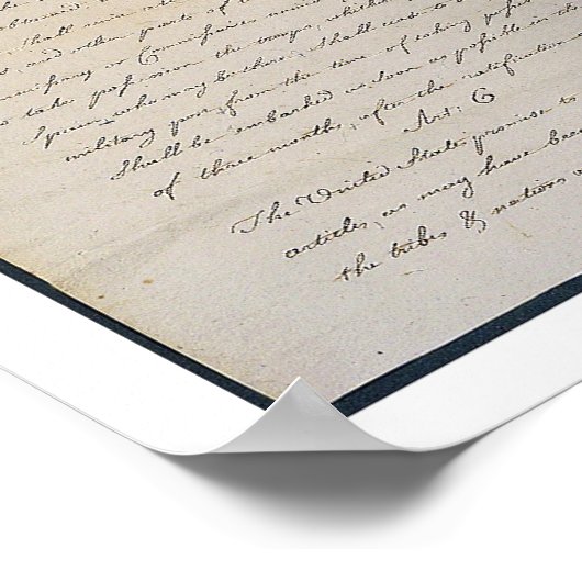 Der ORIGINAL Louisiana Purchase Agreement von 1803 Poster (Ecke)