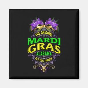 Der Original Mobile Alama Mardi Gras Magnet