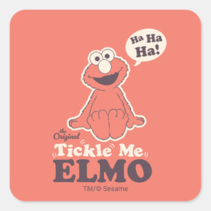 Der Original Tickle Me Elmo Quadratischer Aufkleber