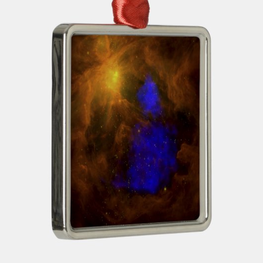 Der Orion-Nebel im Infrarot Silbernes Ornament (Rechts)