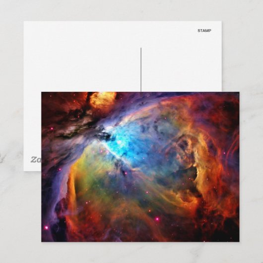 Der Orion-Nebel Postkarte (Vorne/Hinten)