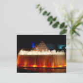 Der Orlando Theme Park Fountain ist nachts beleuch Postkarte (Stehend Vorderseite)