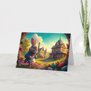 Der Osterhase auf einer geheimen Mission Karte