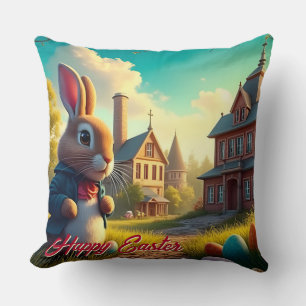 Der Osterhase auf einer geheimen Mission Kissen