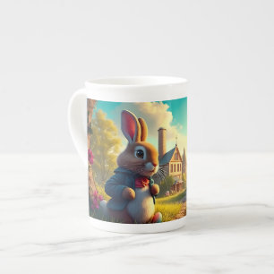 Der Osterhase auf einer geheimen Mission Porzellantasse