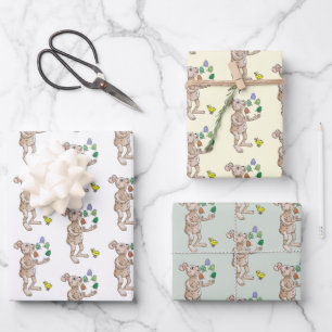 Der Osterhase jongliert mit den Ostereiern Geschenkpapier Set
