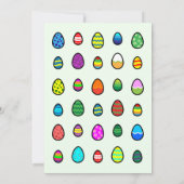 Der Osterhase sammelt Ostereier Einladung (Rückseite)